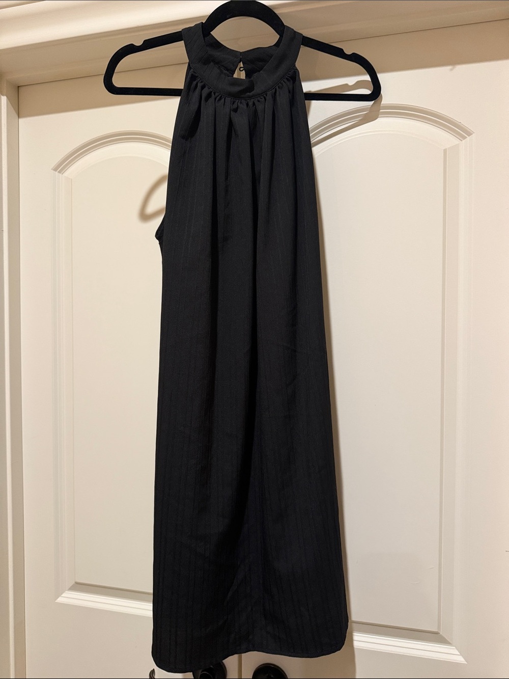 SHEIN Black Textured Fabric Top